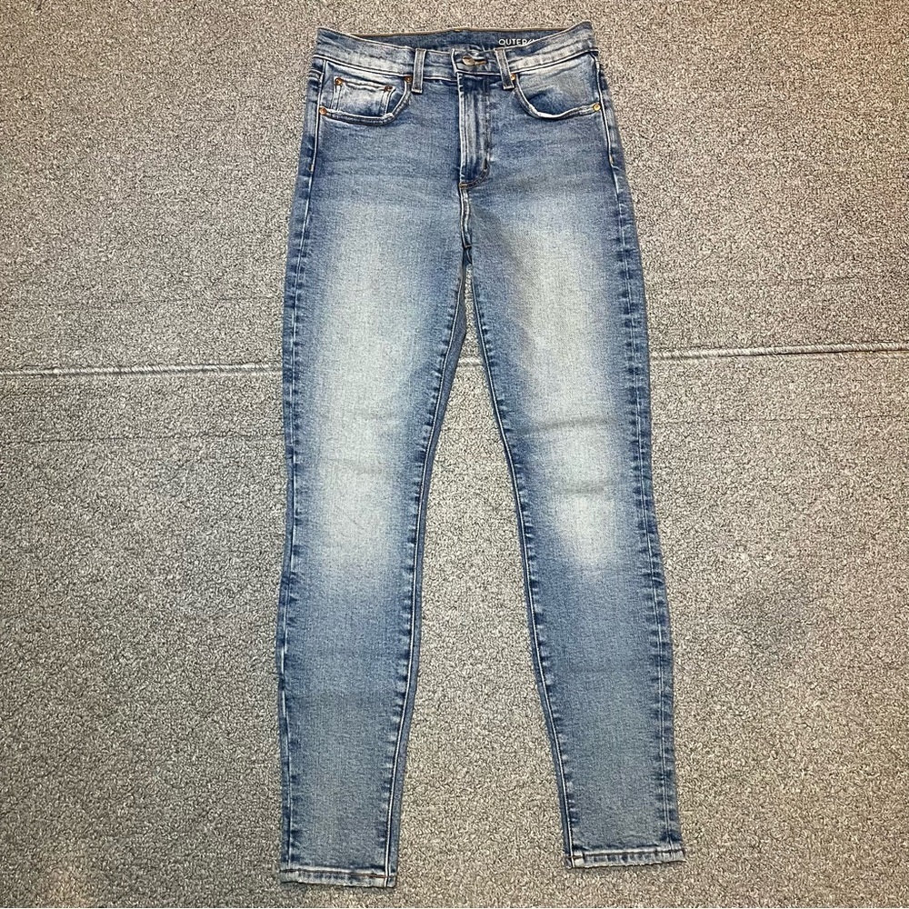 Outerknown Mid Rise Skinny Ankle Jeans Womens 25 Denim Made USA Stretch Casual